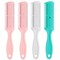 Glamlily 4 Pack Hair Thinning Comb Set, Razor Combs for Women (Assorted Colors, 7.1x1.2 inches)